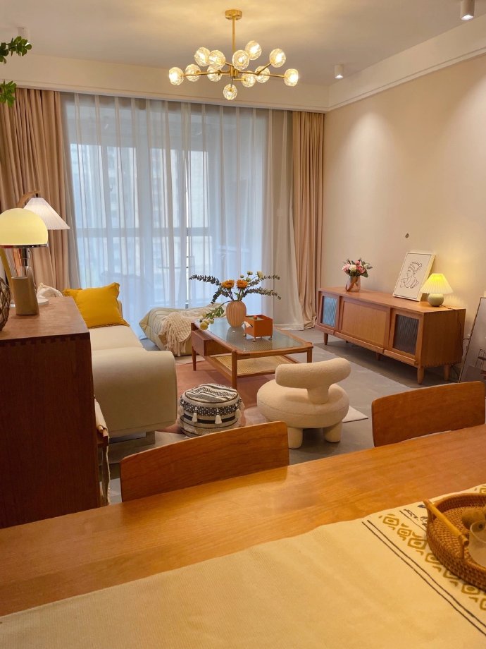 暖色调日式原木风装修,温馨又美好的家_高清图集_新浪网