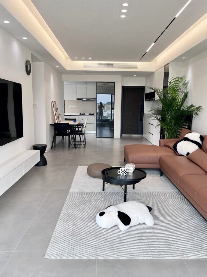 悬浮式吊顶造型装修案例分享。