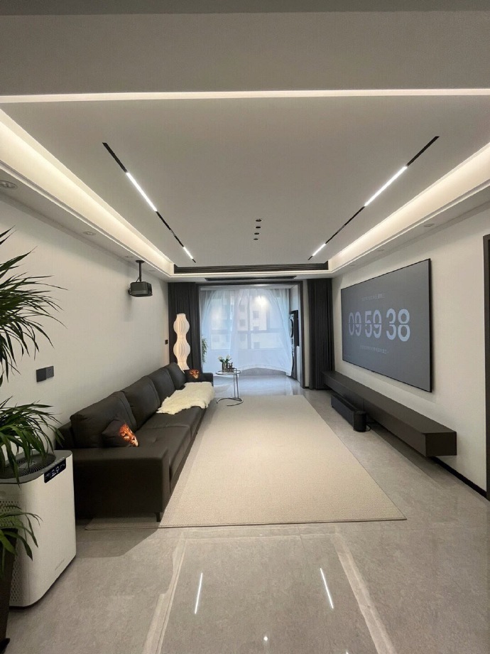 悬浮式吊顶造型装修案例分享._高清图集_新浪网