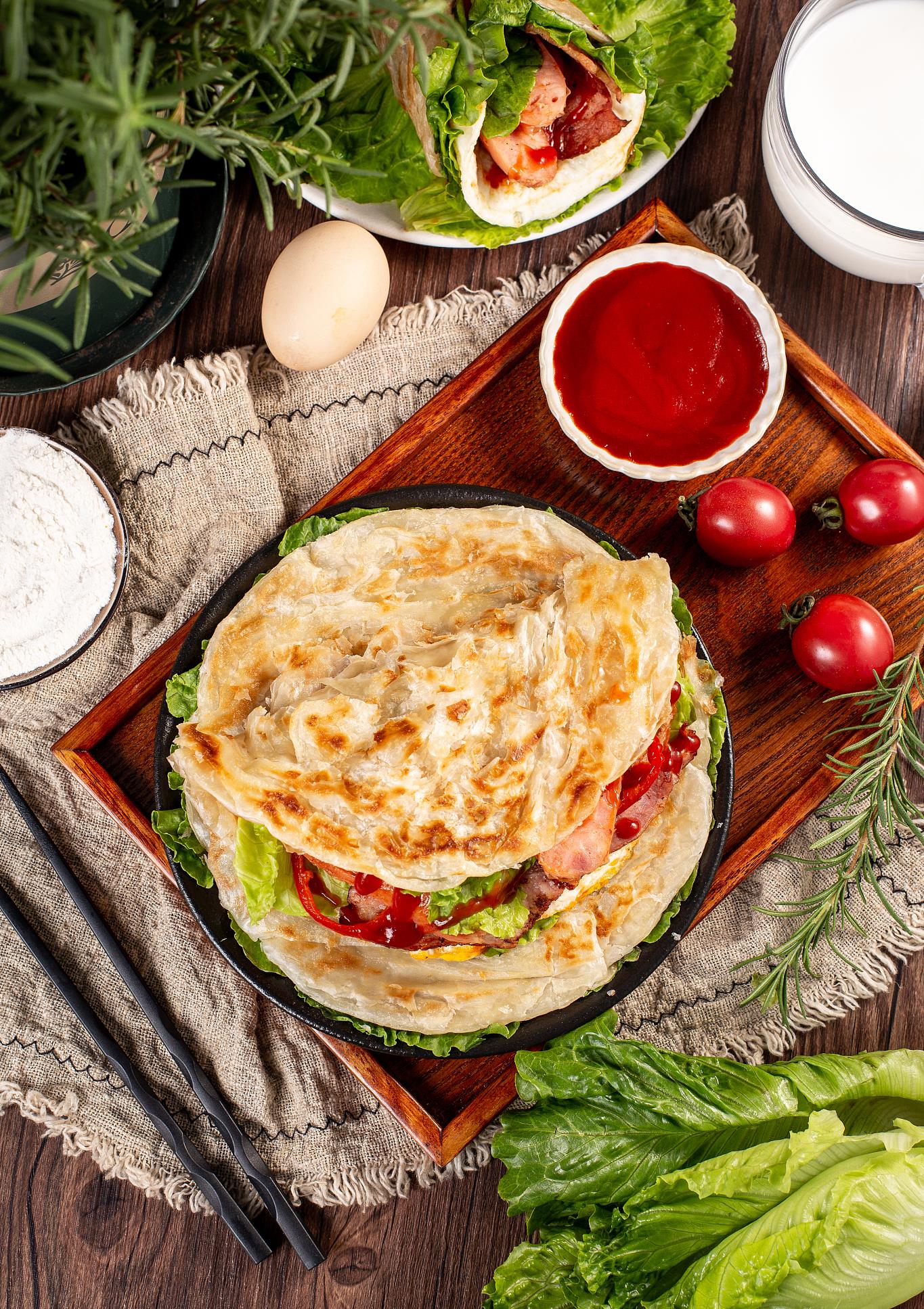 我家的菜谱 台湾手抓饼版牛肉馅饼 紫菜蛋花汤_高清图集_新浪网