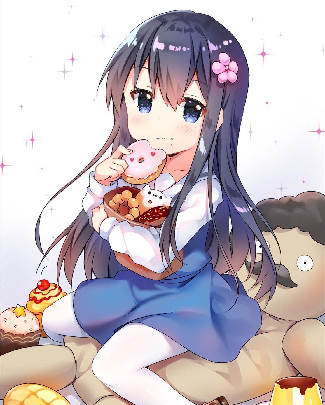 动漫少女送只萝莉妹妹陪大家过七夕