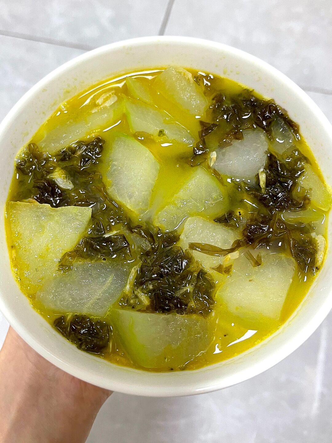 掉秤神器好喝不胖冬瓜虾皮紫菜汤清爽刮油味道鲜美