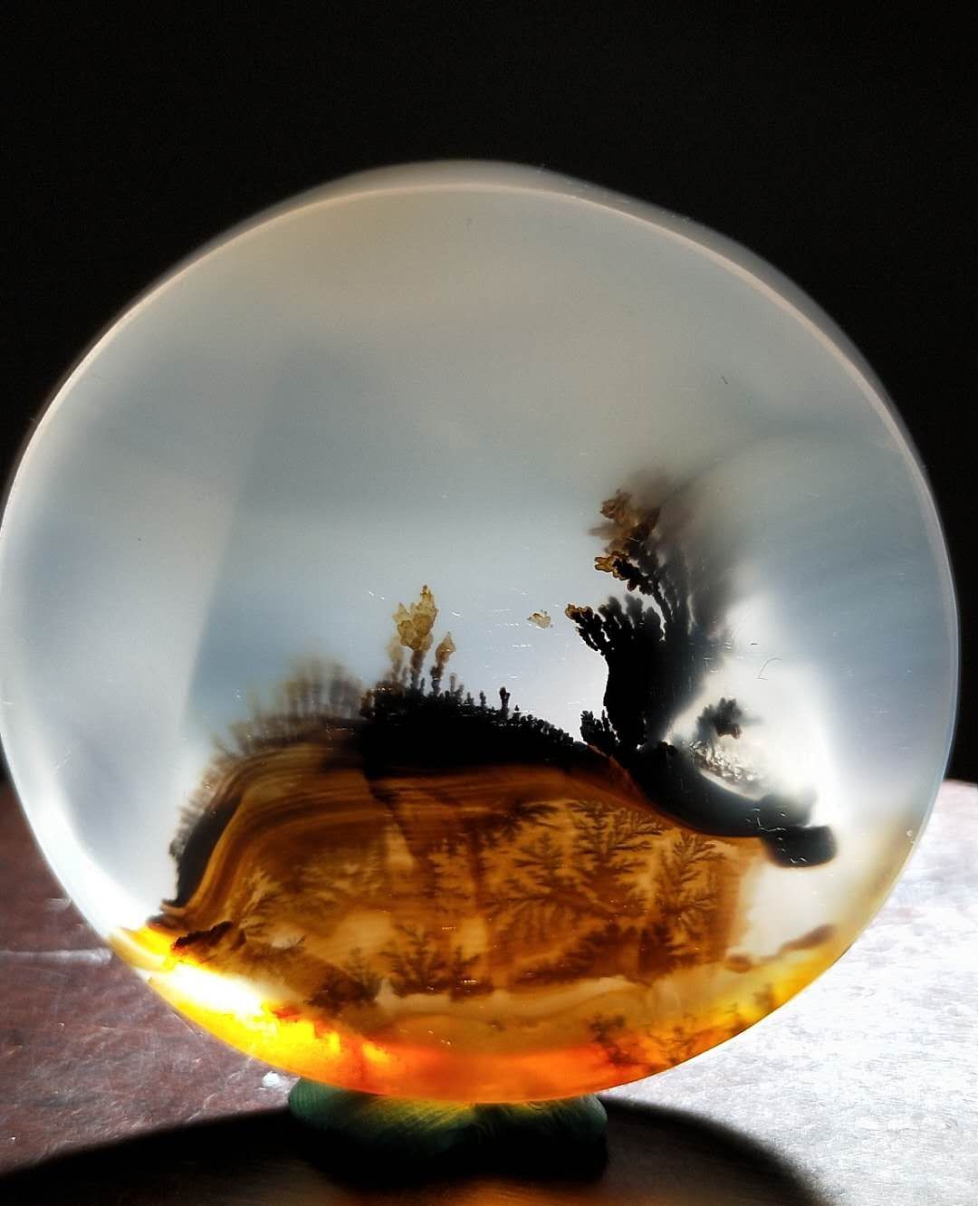 风景玛瑙玉髓鉴赏