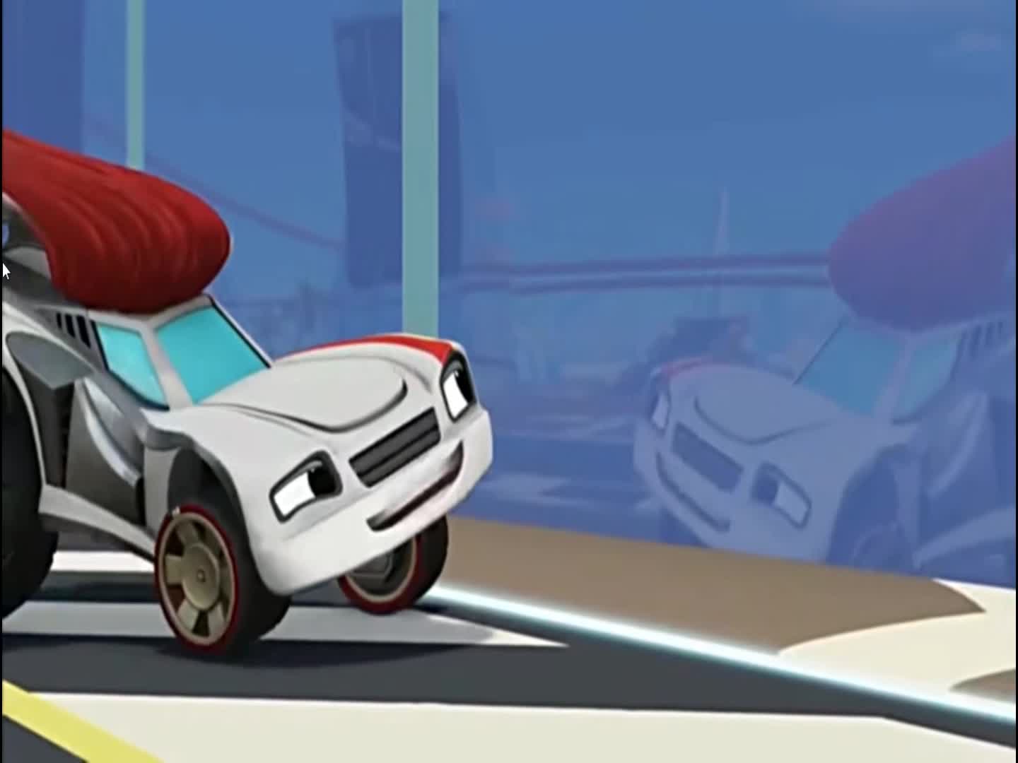 旋风战车队:赛车瑞搞耍赖,唯独飚速躲过了锁车轮