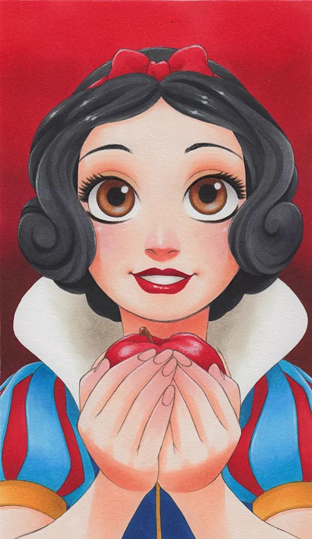 日漫画风的迪士尼公主,花木兰好温柔,安娜太可爱了!