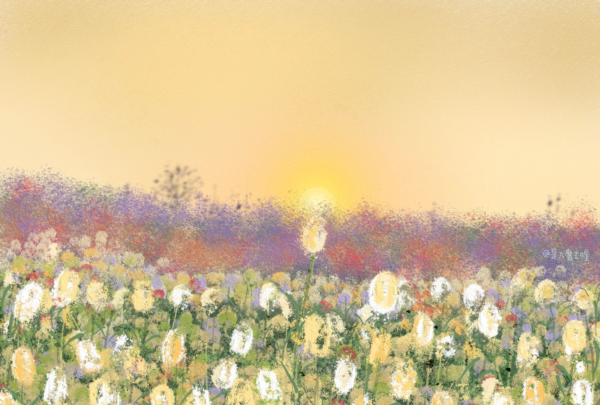 治愈系油画风ipad高清壁纸