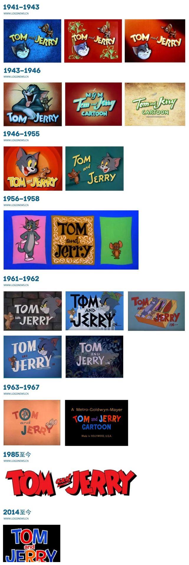 经典动画片猫和老鼠有了全新的logo