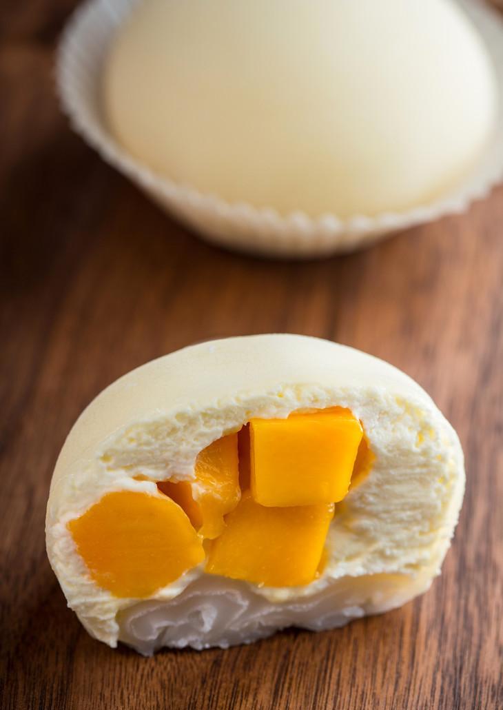 皮薄馅多的芒果冰淇淋雪媚娘,在家做自己吃到爽