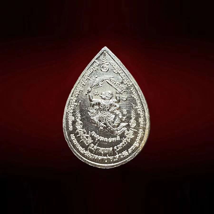 龙婆坤2537纯银哈努曼自身手刻符