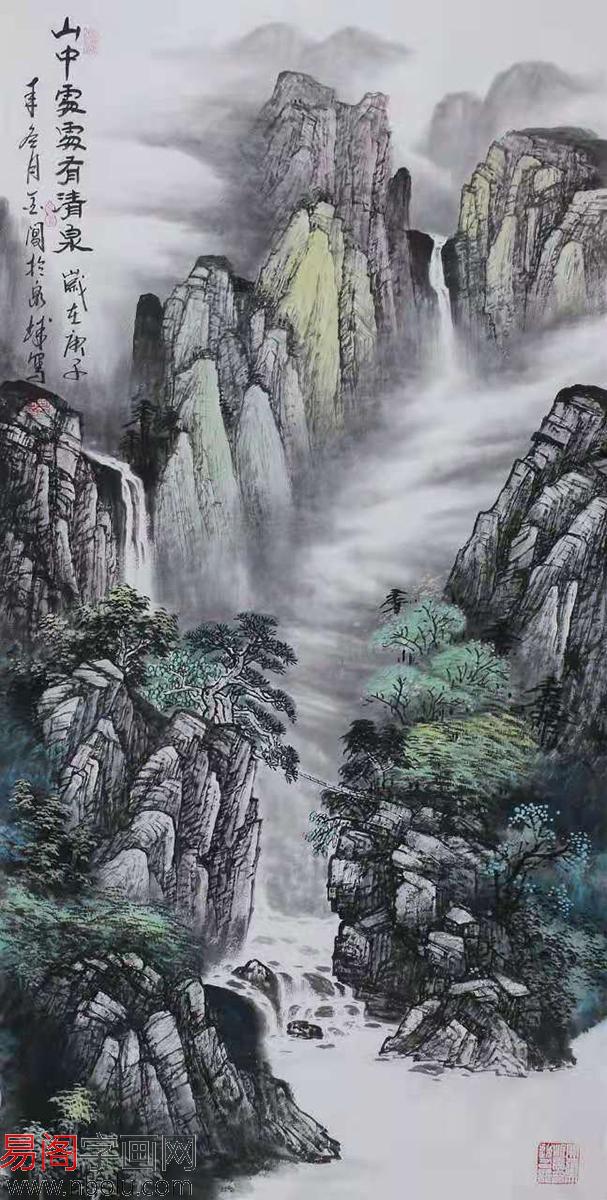 大风堂三代弟子,周金阊的山水画,瑰丽多姿,气势撼人