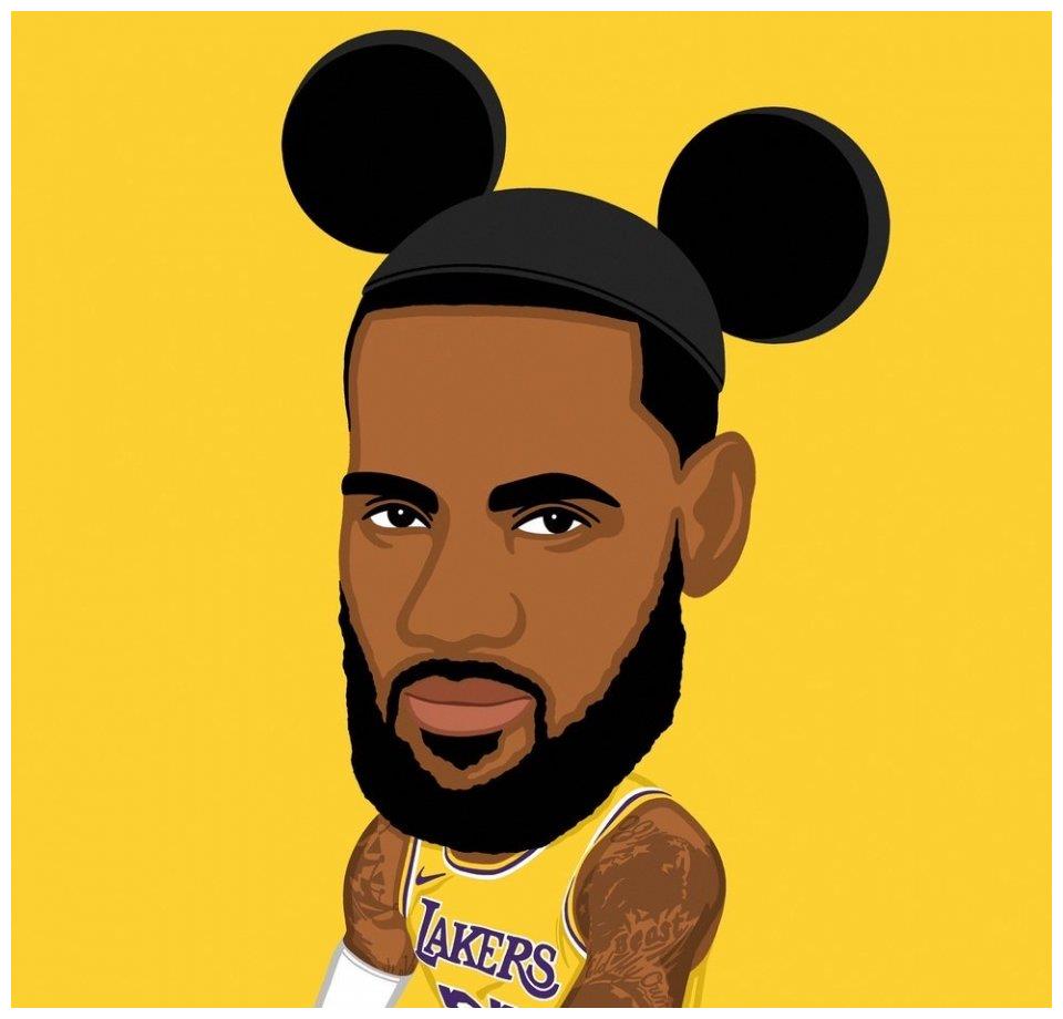 nba球星卡通形象照!詹姆斯大耳朵,莱昂纳德大手,利拉德戴表