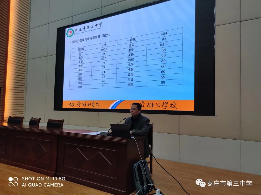 枣庄三中新城校区高三年级召开新学期第一次全体任课教师会
