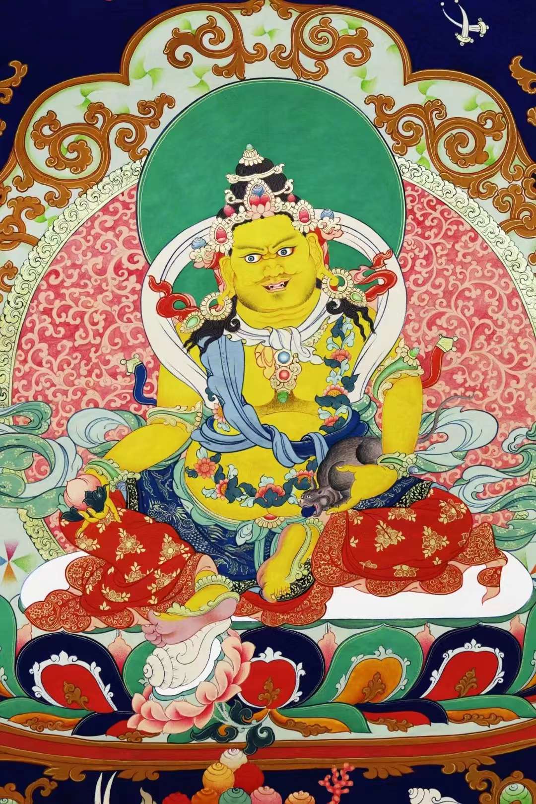 蒙古族的马鬃绕线堆绣唐卡