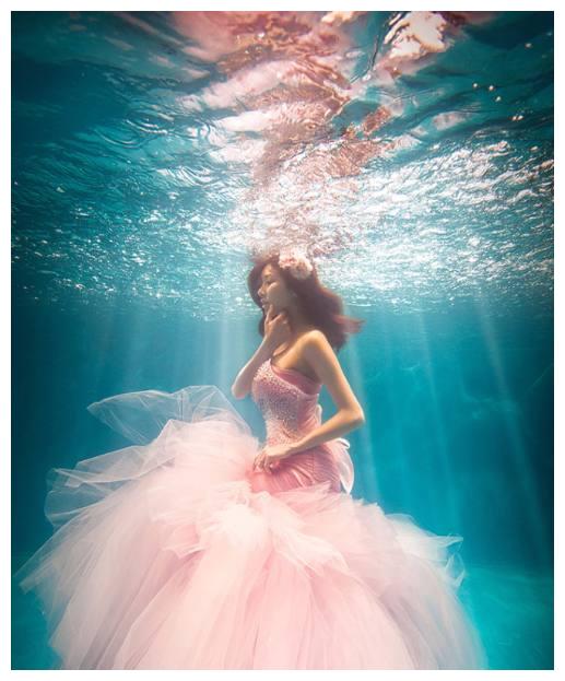 十二星座专属水下婚纱照白羊座唯美金牛座是落入水中的天使