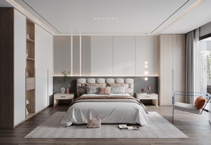 现代风卧室设计效果图