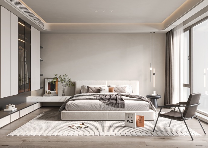 现代风卧室设计效果图