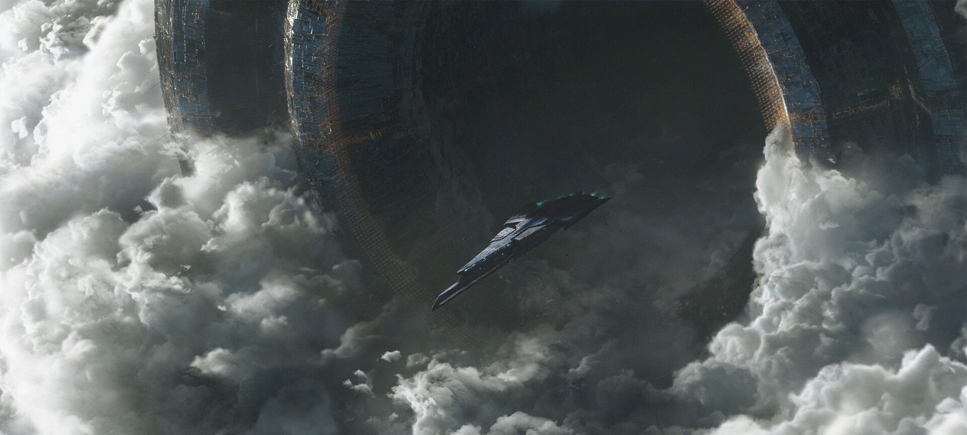 一组画面壮观的科幻题材场景插画欣赏!画技精湛如同观看科幻大片