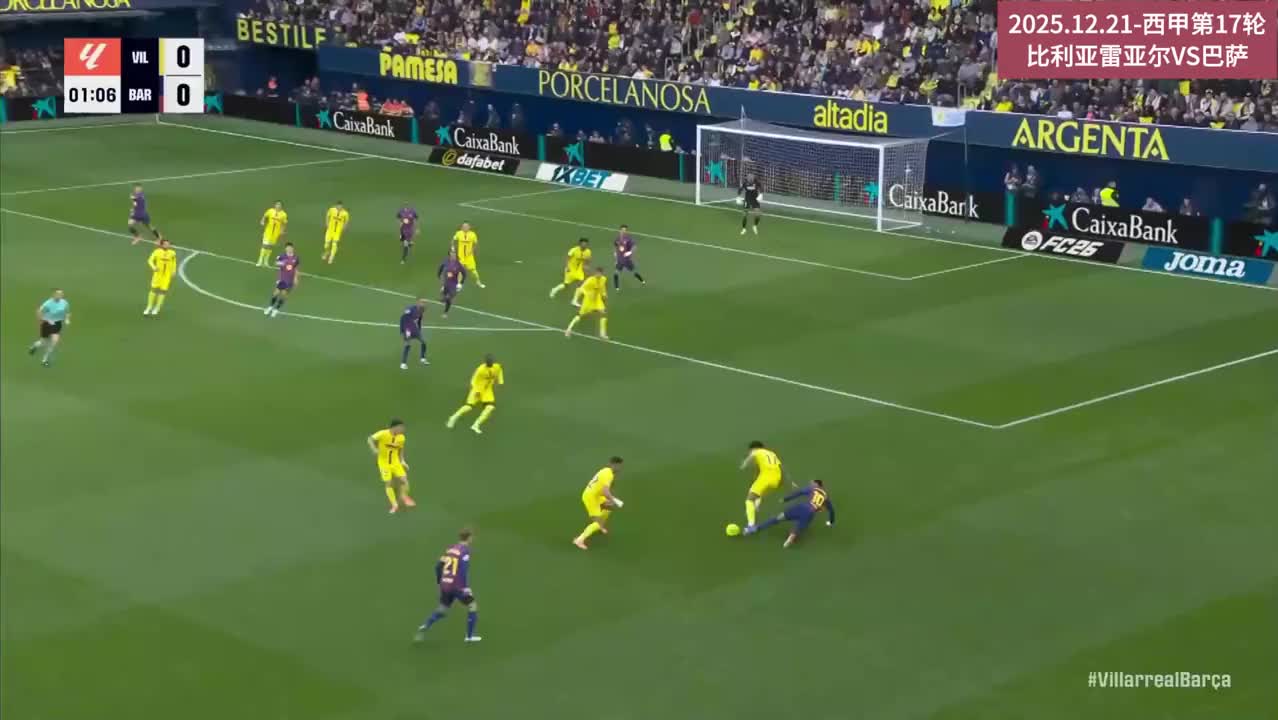 这个巴西人真靠谱！拉菲尼亚造点+点射破僵局，巴萨1-0黄色潜水艇