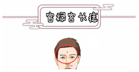 官禄宫长痣官禄宫位于额头正中间的位置,主要是代表的一个人的官运