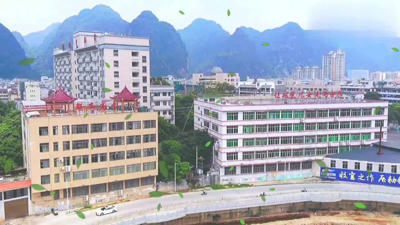 航拍广西都安高中,用不一样的视角看看河池最牛的高中