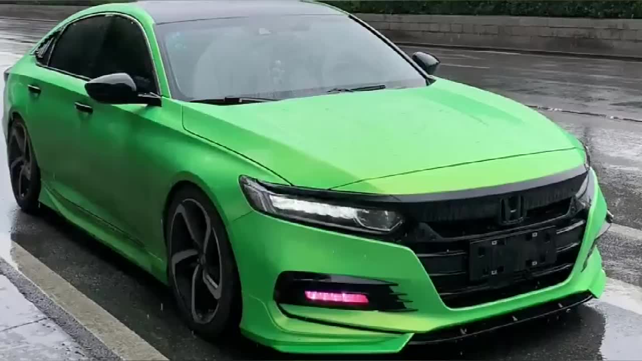 实拍:我这台绿色本田雅阁改装的怎么样?