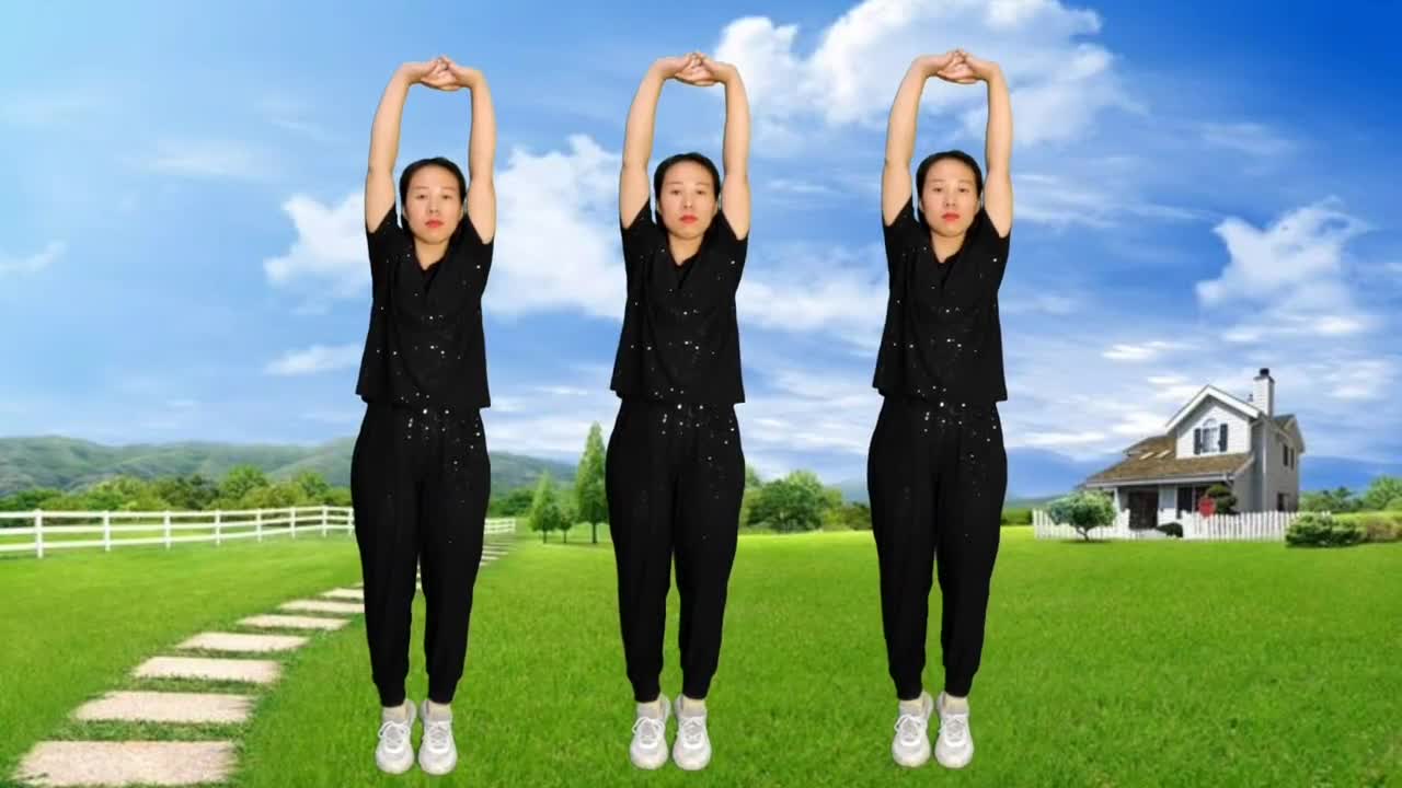 简单健身操广场舞,每天早晚十分钟拉伸筋骨,减肥瘦大肚子