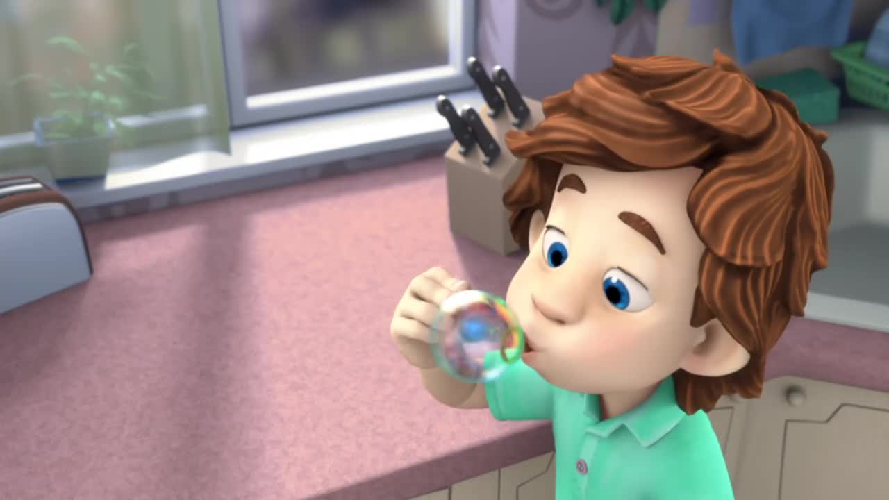 螺丝钉:小西真可爱,用力吹泡泡,把自己累坏了