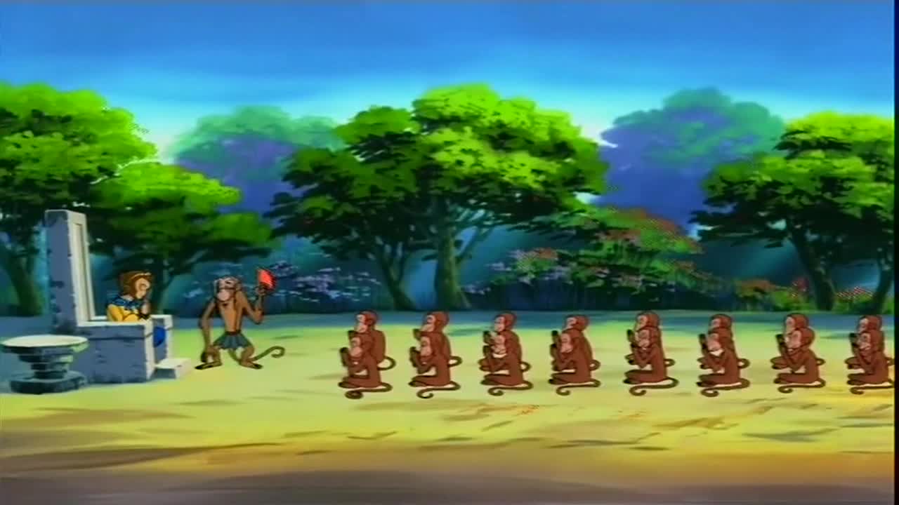 西游记:猪八戒拿桃子,来引诱小猴子,谁知却从树上摔了下来!