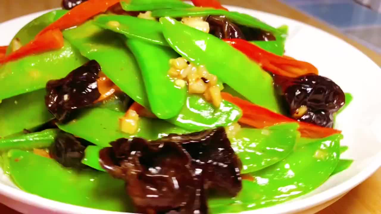 精品素菜清炒荷兰豆做法清脆爽口开胃解腻色香味俱全