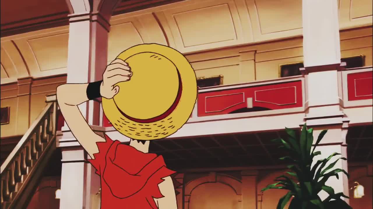 路飞背后的黑影瑟瑟发抖中