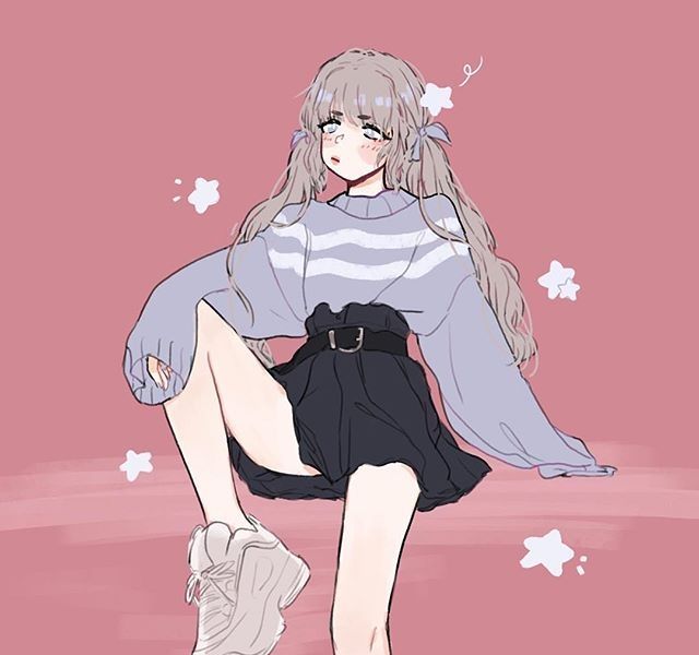 萌萌哒女孩子女生插画看起来好甜太可爱了