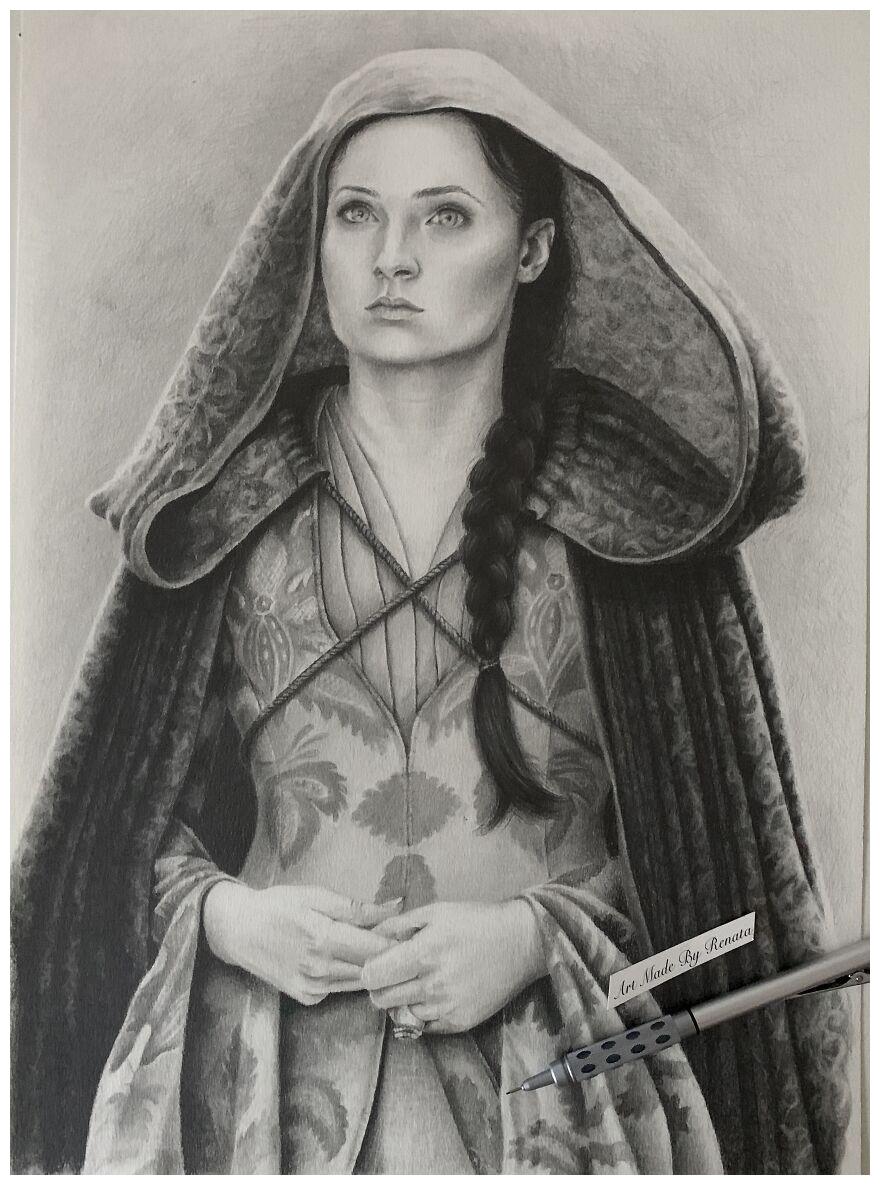 美剧权力的游戏角色绘图