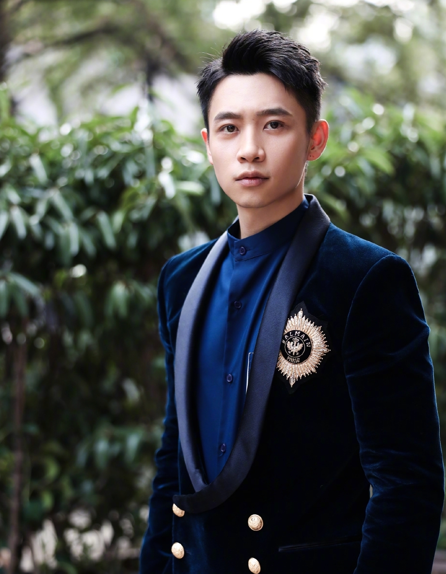 33岁魏晨成功转型身穿蓝丝绒西装复古又精致183身高优势尽显