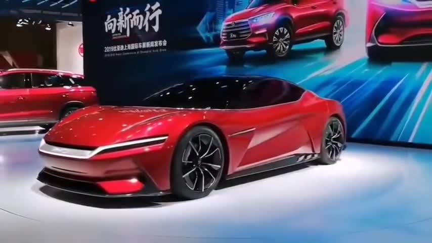 byd王朝系列汉超跑,加速2.9秒