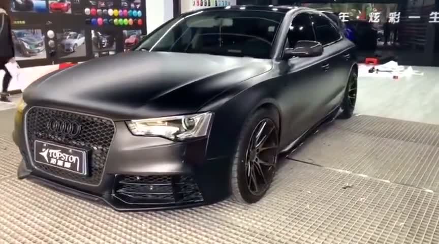 拓斯盾奥迪a5电光陶瓷黑车身贴膜