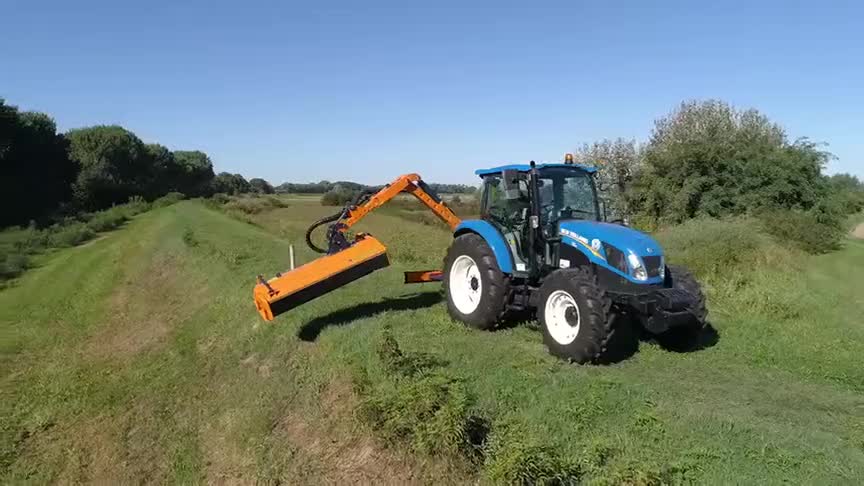 纽荷兰拖拉机带hymach割草机,剪得是标准的平头