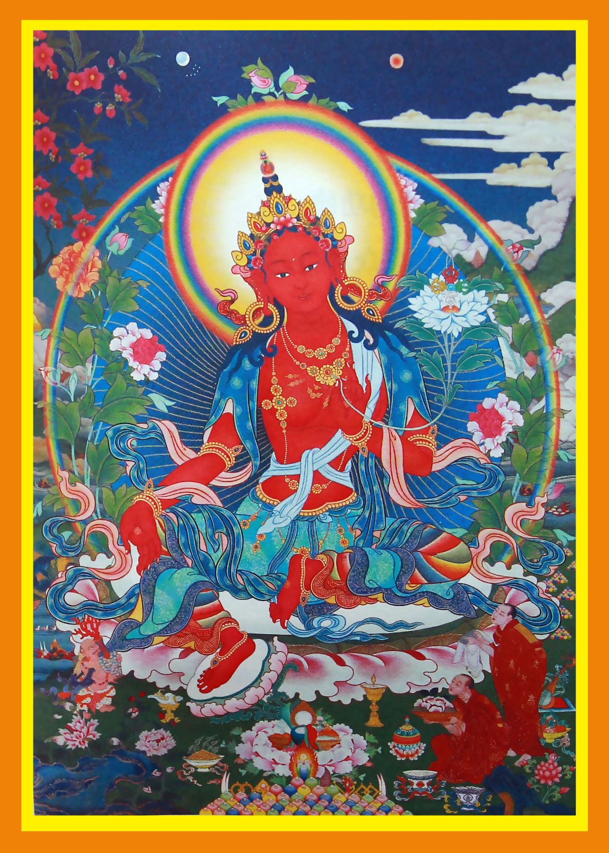 二十一尊度母唐卡像