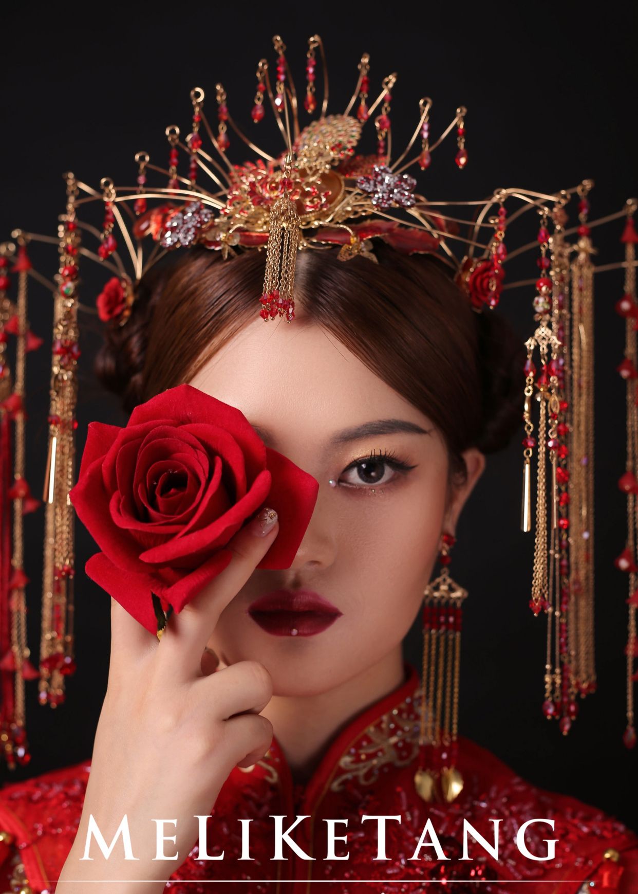 童婷美丽课堂:中式婚礼复古古典新娘跟妆东方造型