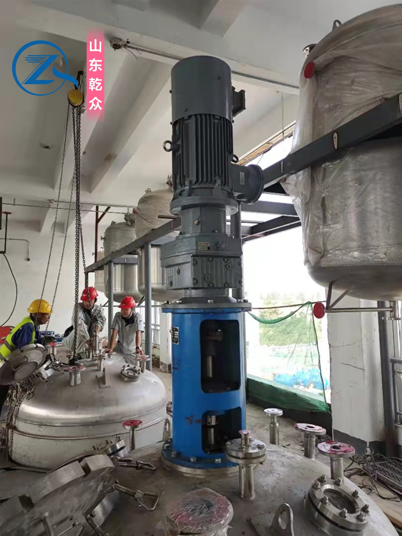 不锈钢制药反应釜搅拌器现场安装设计加工及安装一体化搅拌厂家