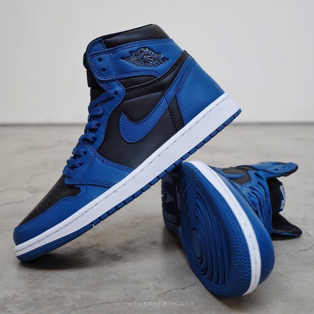 黑蓝"焕新"登场,air jordan 1「dark marina blue」实物曝光