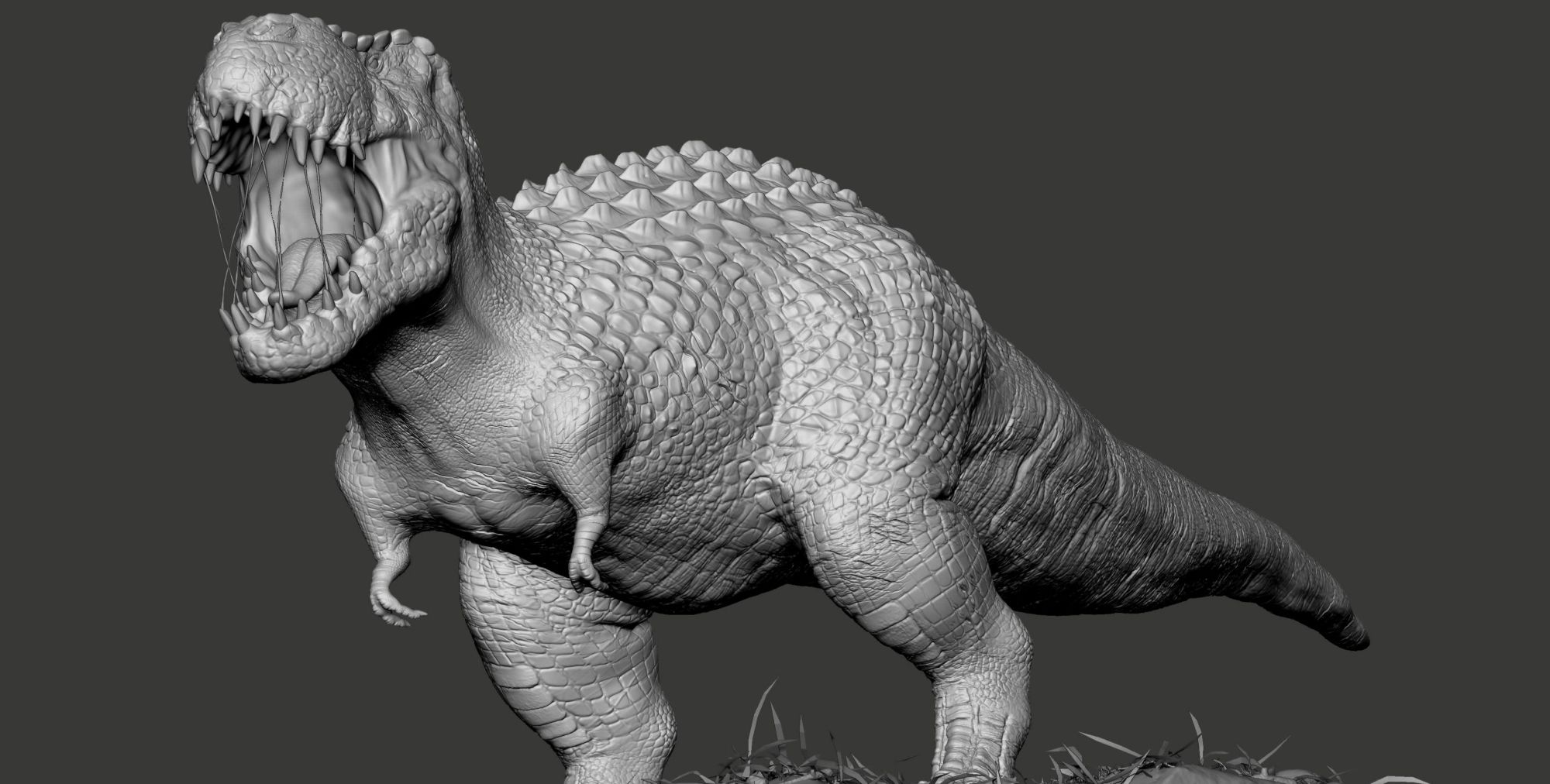 给你们分享几张3d设计制作的恐龙