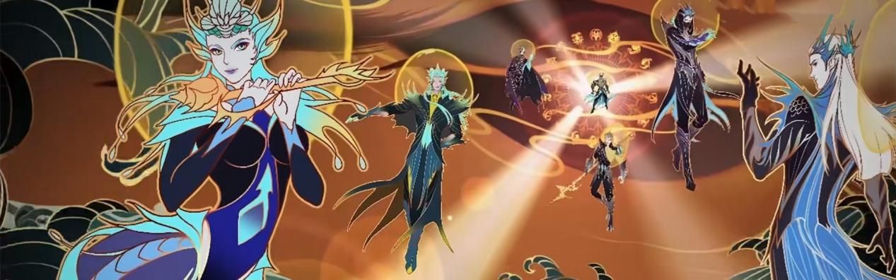 海神岛七圣柱建模对比三个正义三个邪魅还有一个傻白甜