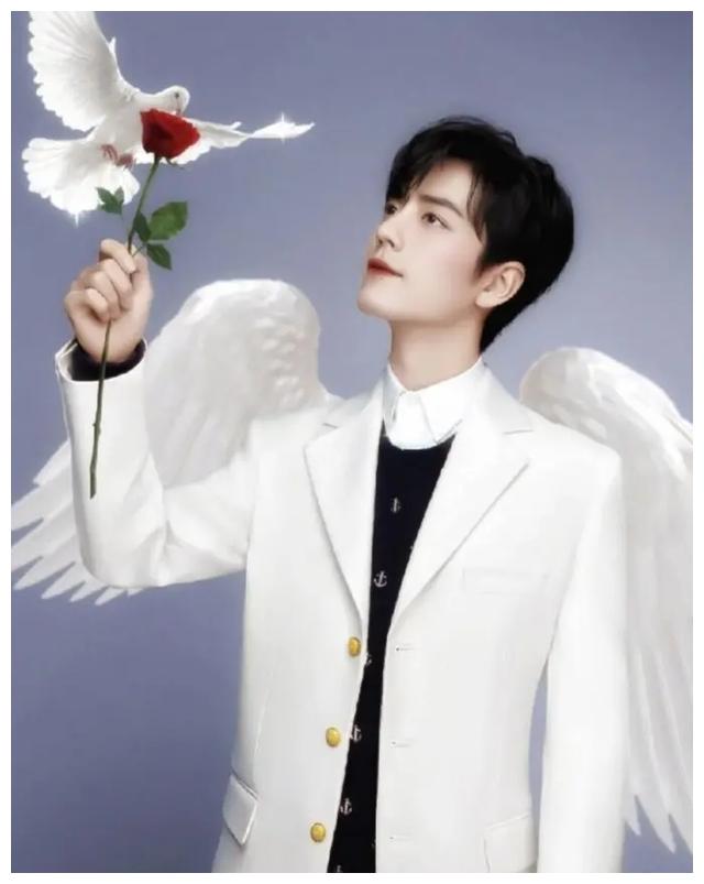 被鲜花包围的美少年肖战愿世间美好与你环环相扣