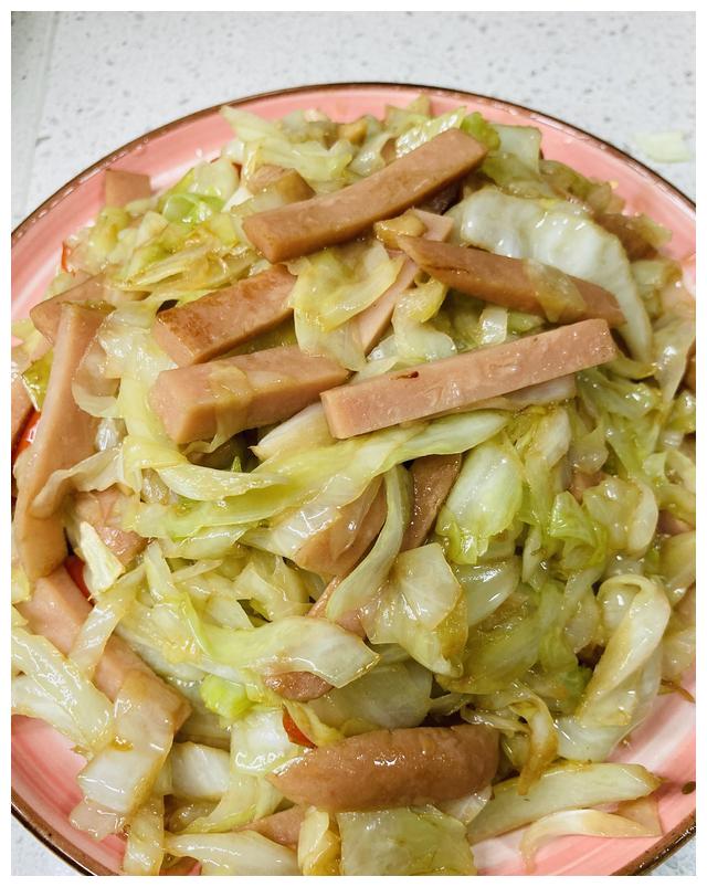 厨房小白的第29道美食:火腿炒包菜__财经头条