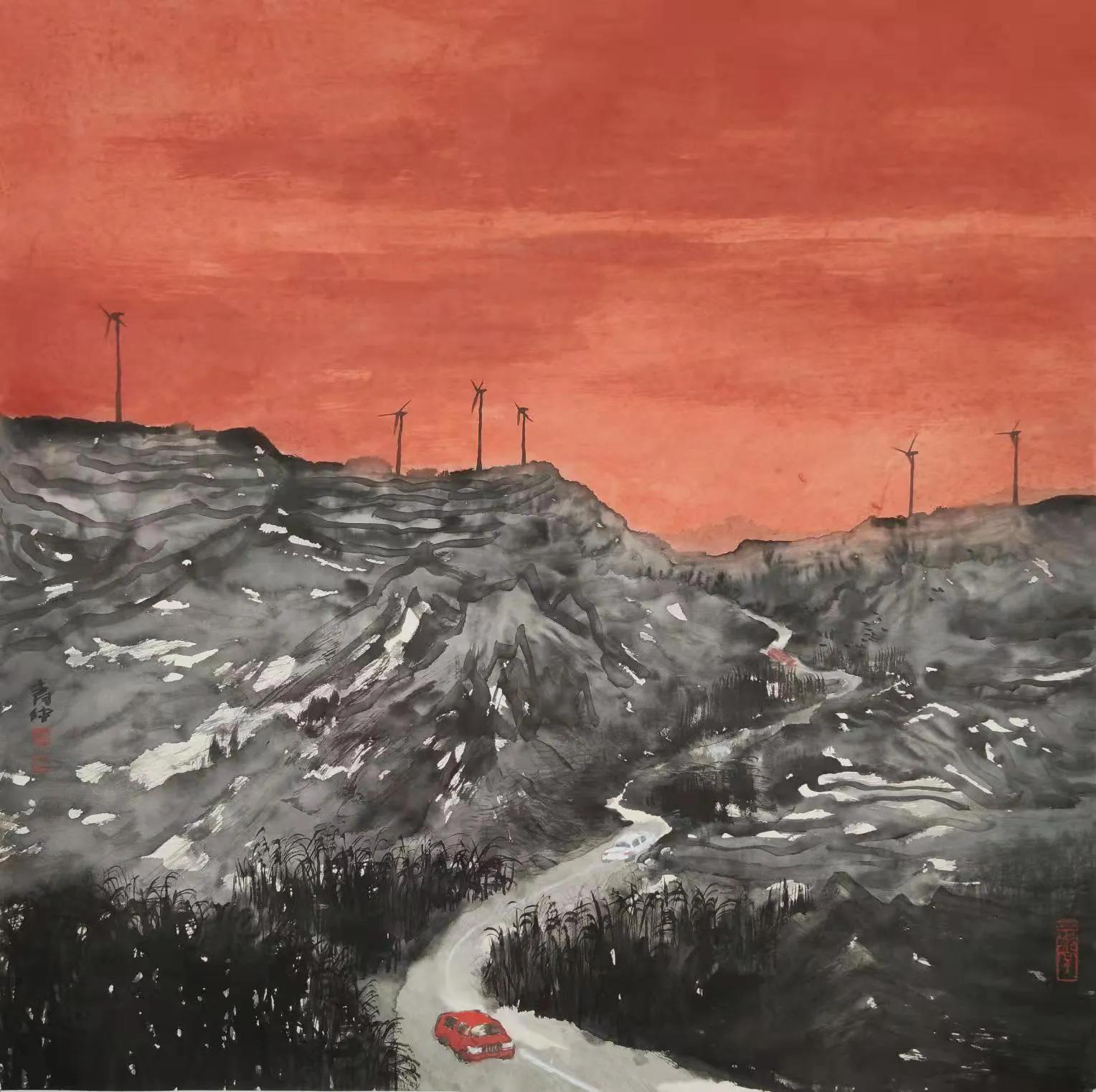 著名画家赵青仲山水画作品联展