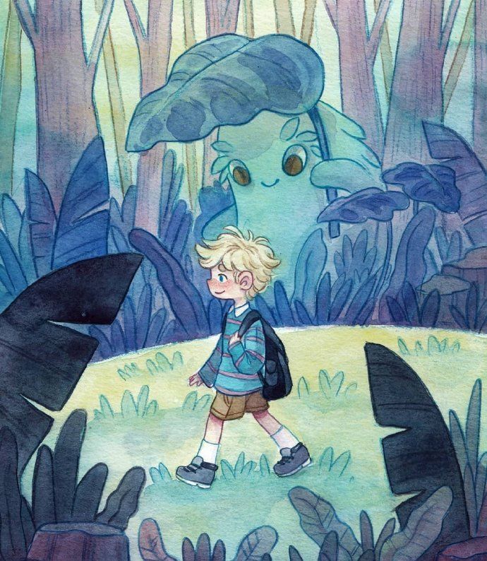 梦幻森林系列插画童话中的男孩也很美