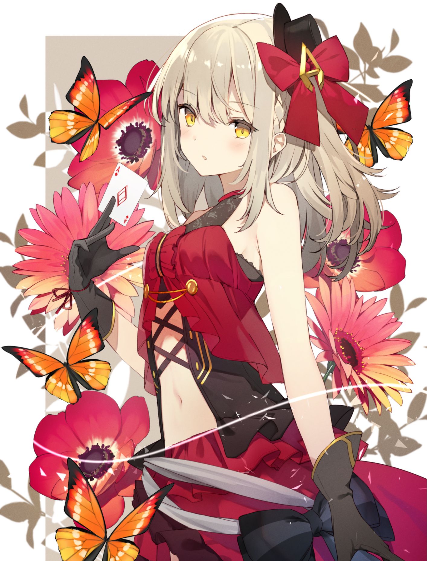 p站画师笔下的蝴蝶与少女:最美人间精灵,蝶影相随_高清图集_新浪网