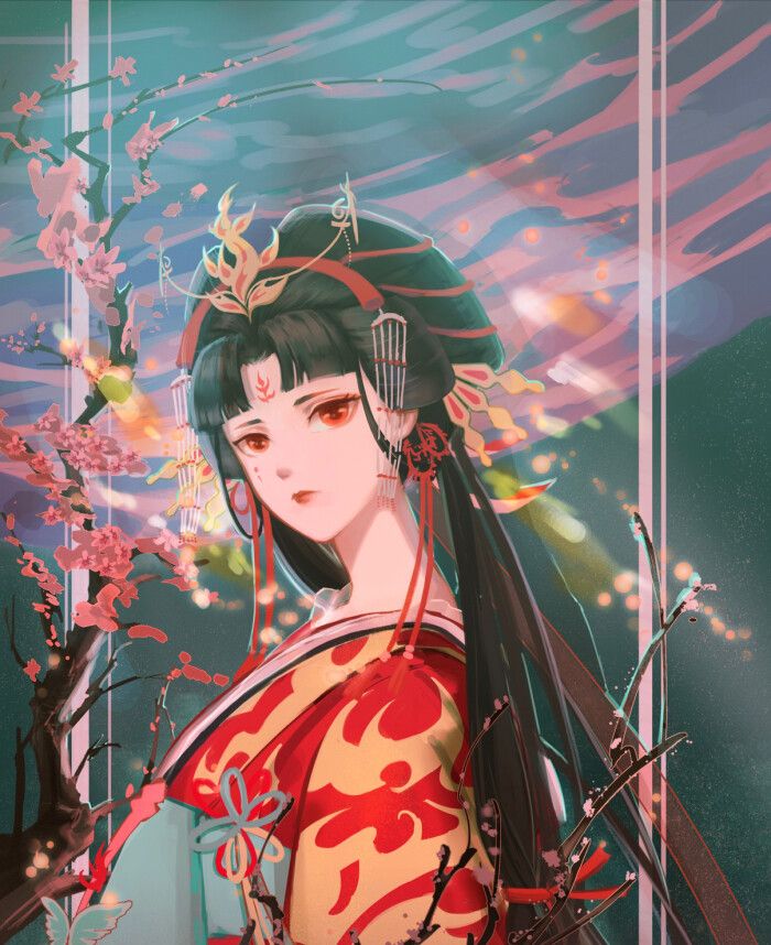 阴阳师不知火高清插画，这也太美了
