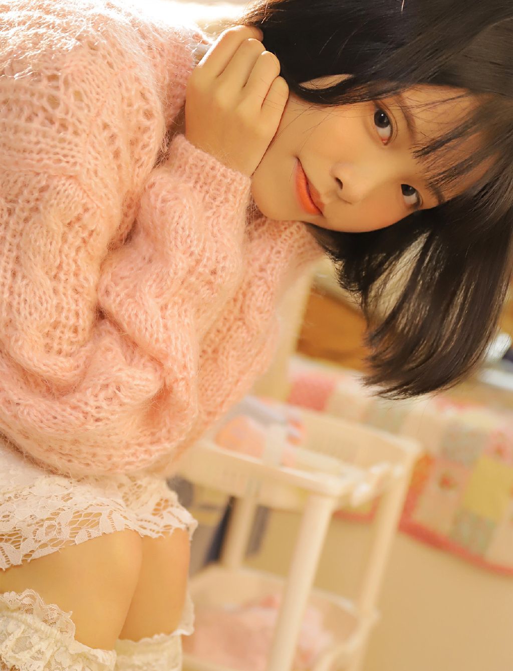 软萌萝莉美女,脸部特写也看着那么美!