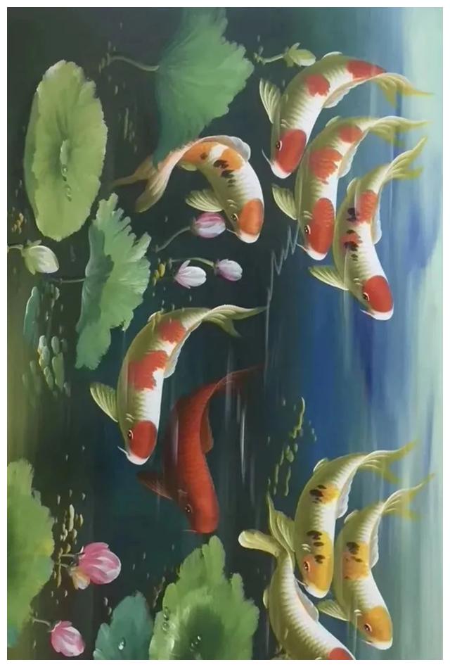 吉祥富贵九鱼转运图